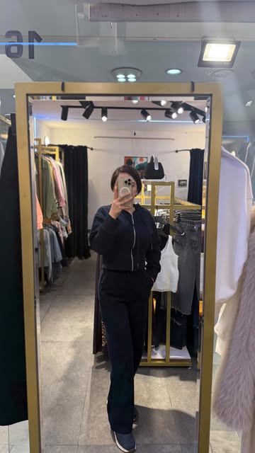 ست بافت مخملی KTN مشکی سرمه ای قهوه ای سایزبندی S.M.L