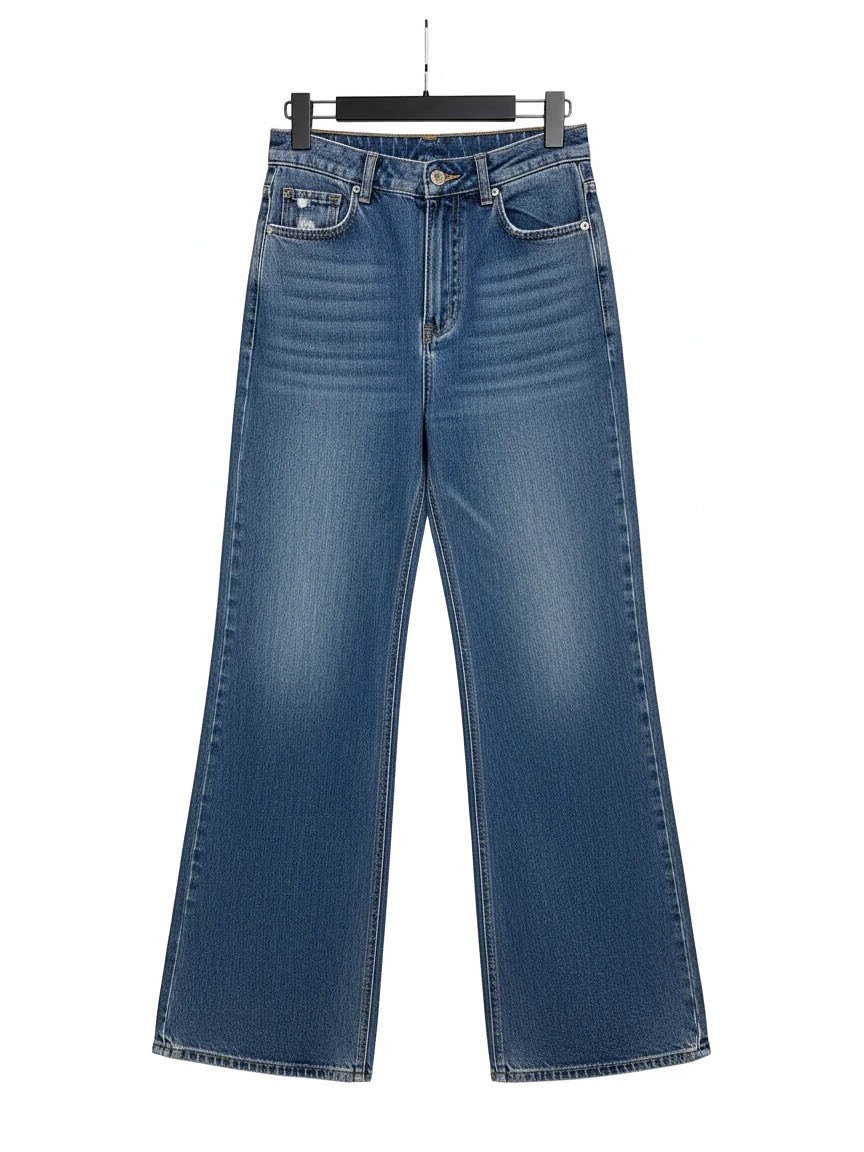 شلوار جین وایدد لِگ فیت کشیده زنانه