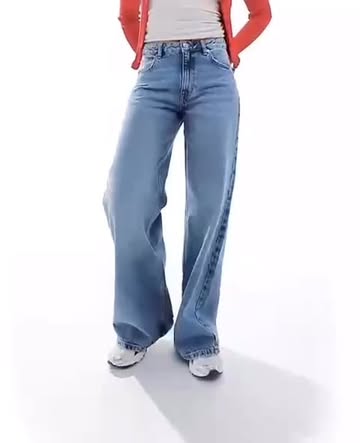 شلوار PULL&BEAR مدل WIDE تک رنگ ابی